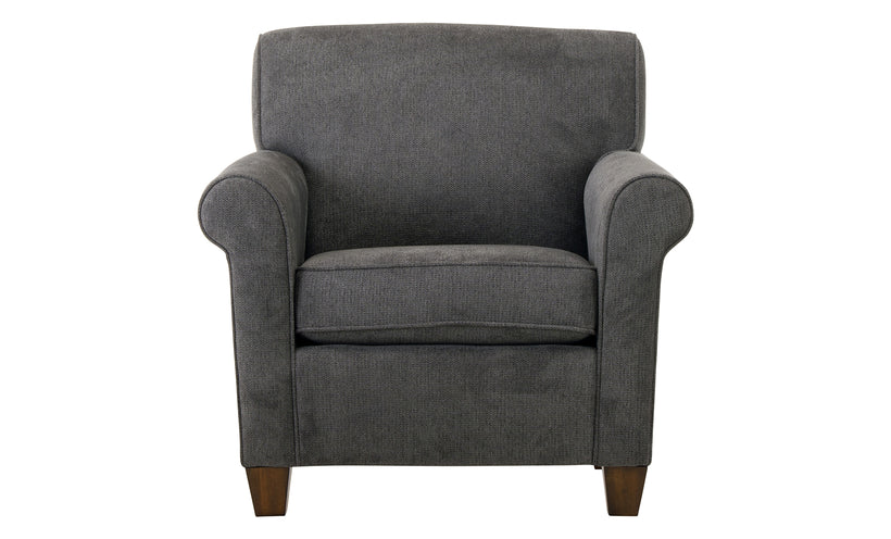 Gray armchair on a white background